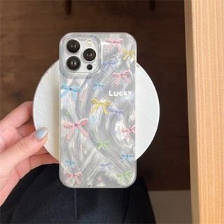 Ốp Lưng iPhone Silicon Color Bow Ánh Bạc, Chống Sốc, Bảo Vệ Camera - iP X/XS/XR/11/12/13/14/15/16/17/Plus/Air/Pro/Max