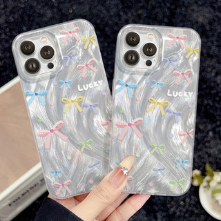 Ốp Lưng iPhone Silicon Color Bow Ánh Bạc, Chống Sốc, Bảo Vệ Camera - iP X/XS/XR/11/12/13/14/15/16/17/Plus/Air/Pro/Max