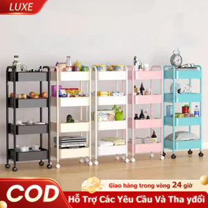 Xe Đẩy Spa Đa Năng Xe Kệ sắt Vật liệu thép carbon Có Bánh Xe đẩy đựng đồ