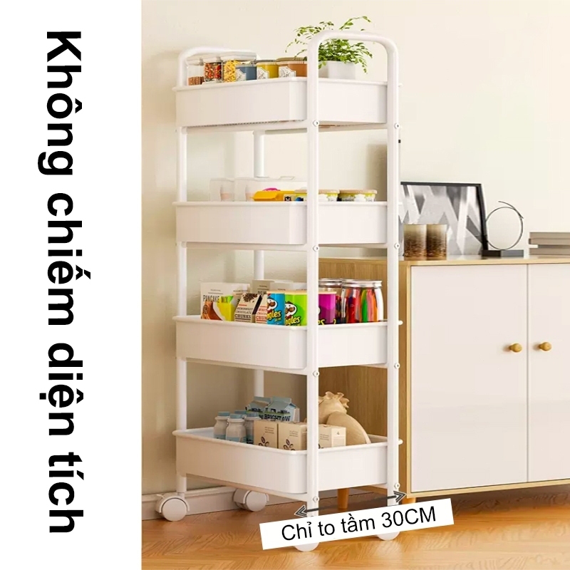 [100% Sắt] Xe Đẩy Spa Đa Năng Xe Kệ sắt Vật liệu thép carbon Có Bánh Xe đẩy đựng đồ