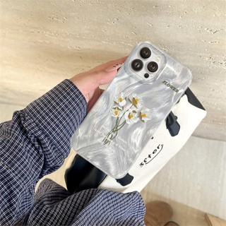 Ốp Lưng iPhone Silicon Hoa Trắng Ánh Bạc, Chống Sốc, Bảo Vệ Camera- iP 7/8/X/XS/XR/11/12/13/14/15/16/17/Plus/Air/Pro/Max