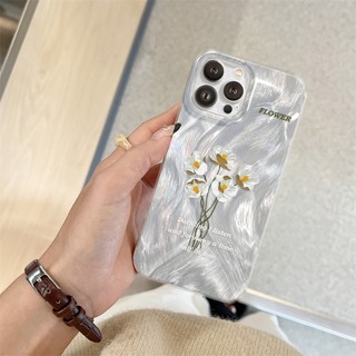 Ốp Lưng iPhone Silicon Hoa Trắng Ánh Bạc, Chống Sốc, Bảo Vệ Camera- iP 7/8/X/XS/XR/11/12/13/14/15/16/17/Plus/Air/Pro/Max