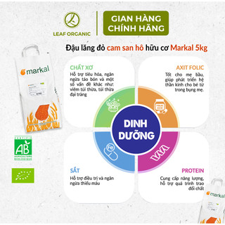 Đậu lăng đỏ cam san hô hữu cơ Markal 500g nhập khẩu Pháp
