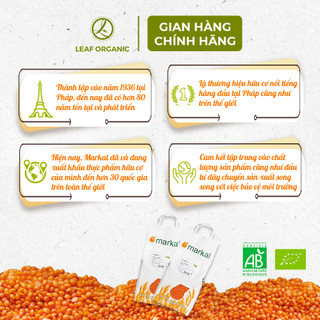 Đậu lăng đỏ cam san hô hữu cơ Markal 500g nhập khẩu Pháp