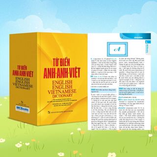 Sách - Từ Điển Anh Anh Việt Bìa Cứng Màu Vàng - Tặng Kèm 360 Động Từ Bất Quy Tắc Và 12 Thì Cơ Bản Trong Tiếng Anh