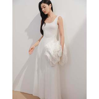 Đầm maxi OLV cổ vuông thanh lịch Beatrix co giãn thoải mái phù hợp đi chơi đi biển mùa hè