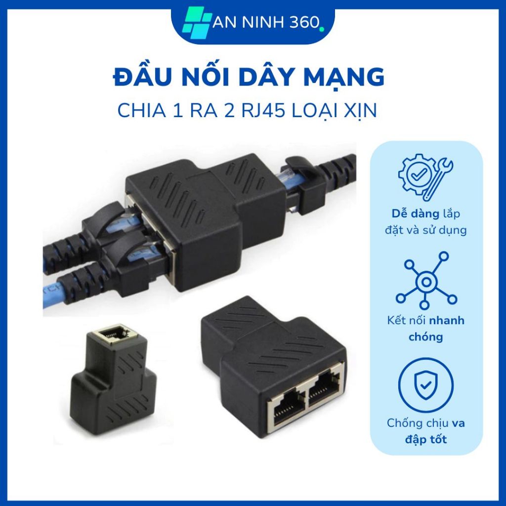 Đầu nối dây mạng RJ45 1 ra 2, chất lượng, kết nối ổn định, giá tốt ...