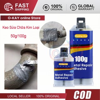 Keo AB Sửa Chữa Kim Loại 50g/100g, Chịu Nhiệt, Hàn Lạnh, Mạnh Mẽ, Dụng Cụ Sửa Chữa, Chất Lượng Cao, Giá Tốt, Free Ship