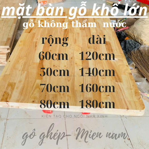 mặt bàn bo góc gỗ ghép thanh tự nhiên không thấm nước dày 18mm | BigBuy360 - bigbuy360.vn