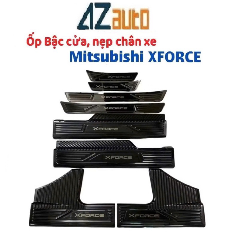 Ốp bậc cửa, nẹp bước chân Xforce 2024-2025 vân Titan (Hàng cao cấp)