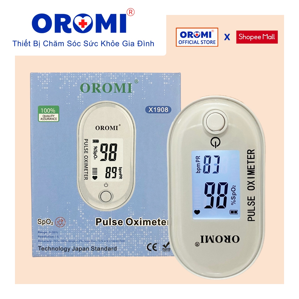 Máy đo SpO2 OROMI X1908 - Đo nồng độ oxy trong máu và nhịp tim qua đầu ...