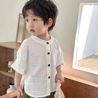 Áo sơ mi trắng bé trai bé gái cho bé từ 1 - 8 tuổi phong cách hàn quốc