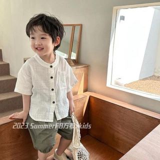 Áo sơ mi trắng bé trai bé gái cho bé từ 1 - 8 tuổi phong cách hàn quốc