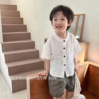 Áo sơ mi trắng bé trai bé gái cho bé từ 1 - 8 tuổi phong cách hàn quốc