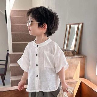 Áo sơ mi trắng bé trai bé gái cho bé từ 1 - 8 tuổi phong cách hàn quốc