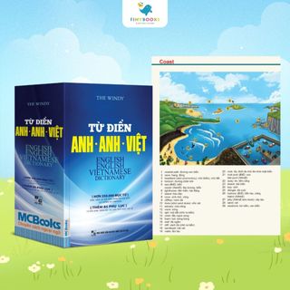 Sách - Từ Điển Anh Anh Việt Phiên Bản Bìa Mềm Màu Xanh - Giải Nghĩa Đầy Đủ Ví Dụ Phong Phú