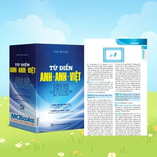 Sách - Từ Điển Anh Anh Việt Phiên Bản Bìa Mềm Màu Xanh - Giải Nghĩa Đầy Đủ Ví Dụ Phong Phú