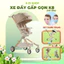 Xe đẩy cho bé gấp gọn K8 mẫu mới có BÀN ĂN và NHẠC cho bé xe đẩy 2 chiều gấp gọn tiện lợi