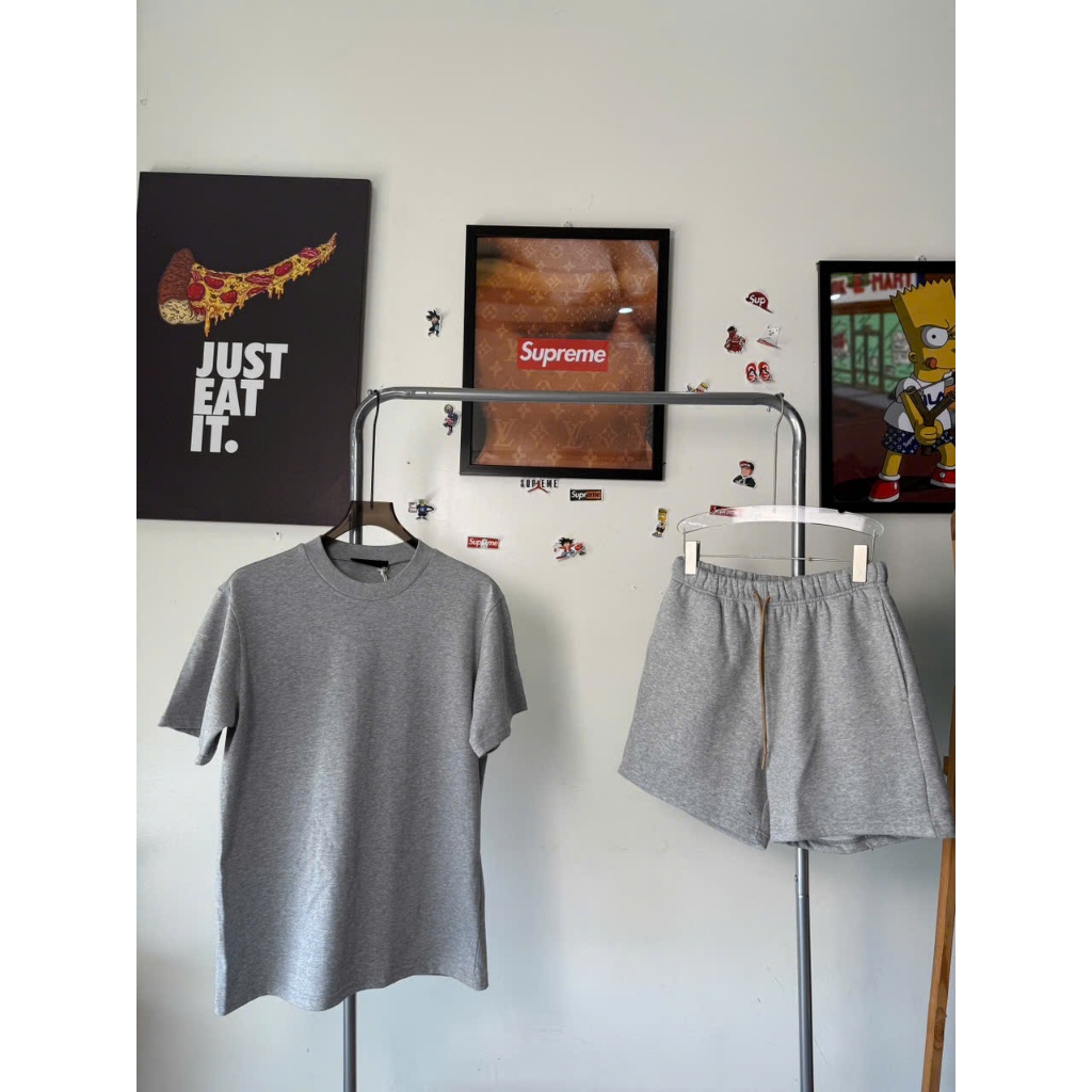 Bộ thể thao hè phông trơn cotton 100% cực đẹp
