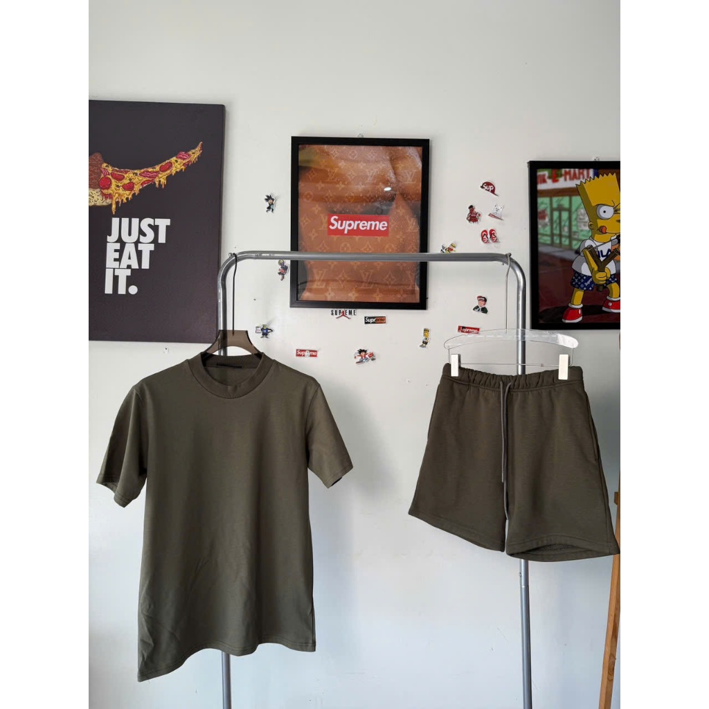 Bộ thể thao hè phông trơn cotton 100% cực đẹp