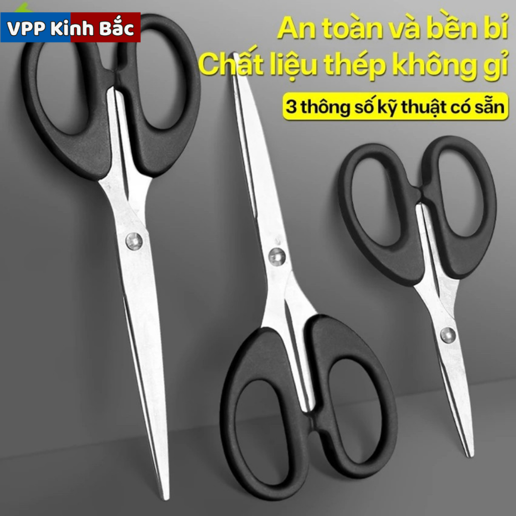 Kéo Văn Phòng Lưỡi Thép Không Gỉ , Kéo Cắt Giấy Đa Năng Học Sinh Văn Phòng