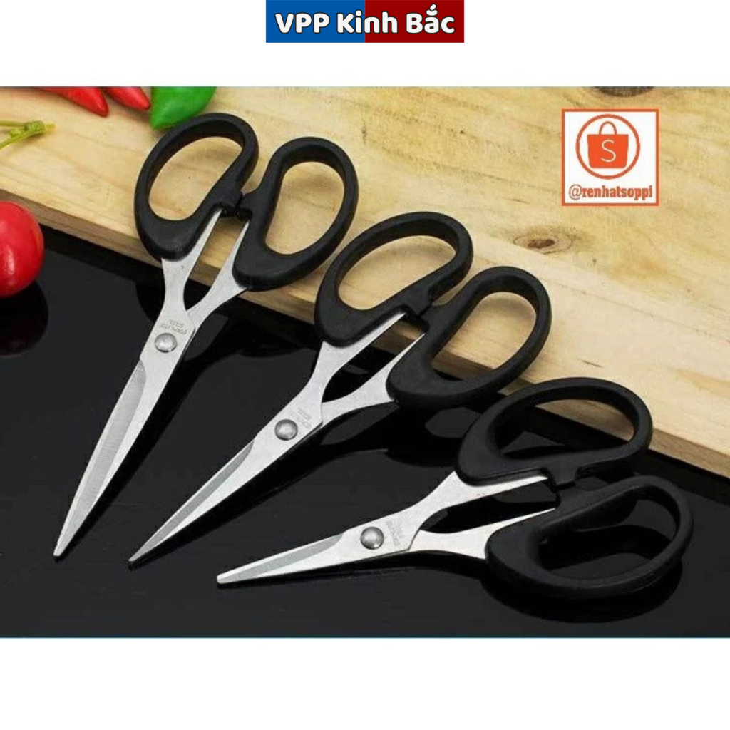 Kéo Văn Phòng Lưỡi Thép Không Gỉ , Kéo Cắt Giấy Đa Năng Học Sinh Văn Phòng