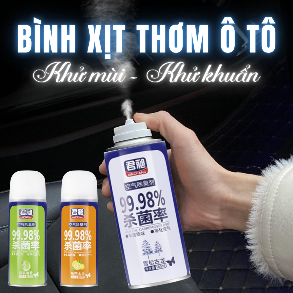 Bình Xịt Thơm Oto, Khử Mùi, Khử Khuẩn Dạng Xịt Nén Khí 180ML, Chai Xịt ...