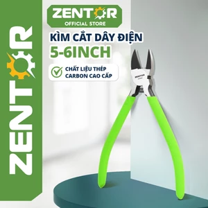 Kìm cắt dây điện 6 inch hãng Zentor - Chất liệu thép Cr-V chống hoen gỉ - Lò xo trợ lực
