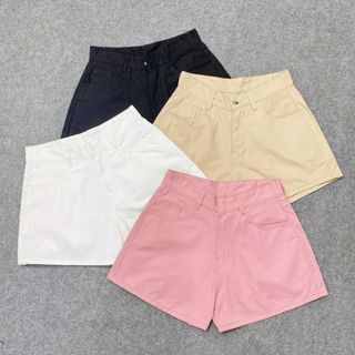 Quần Đùi Kaki Bigsize Nữ Lưng Cao Ống Rộng Cá Tính Cho Nàng Chubby 50-95kg Q531