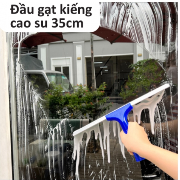 Cây Lau Kính, Gạt Kính Đa Năng Cán Tăng Đơ Thu Ngắn 90cm Dài Ra 1m4 Homeinno (2 Đầu Rời/Đầu 2 Trong 1)