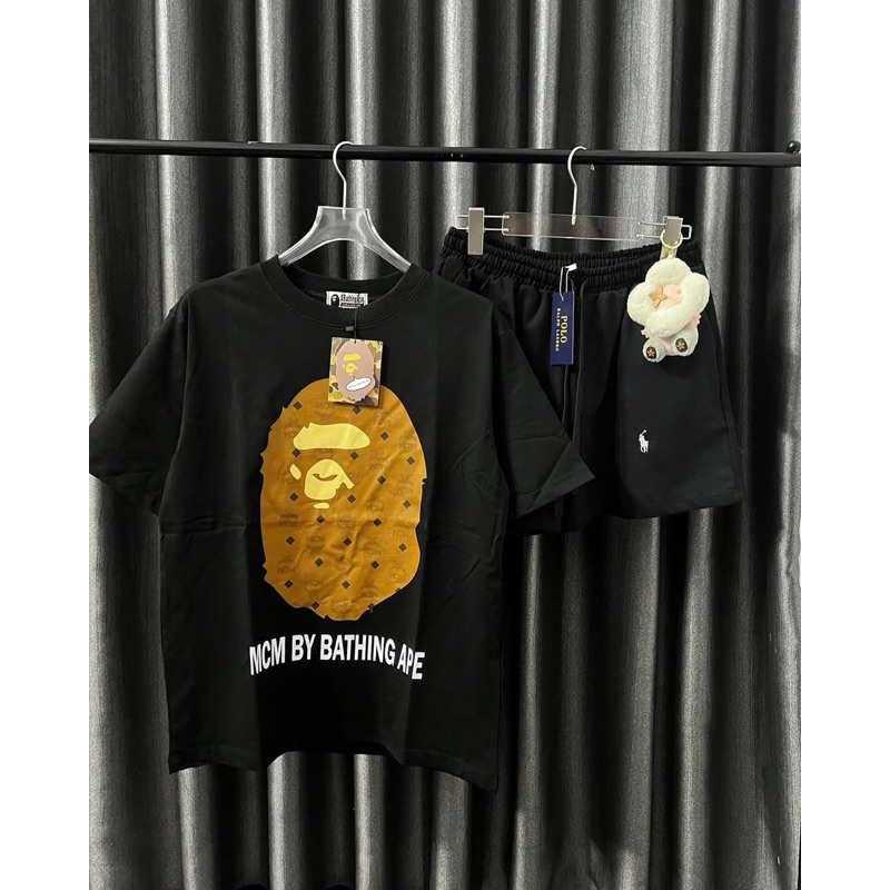[Tổng Hợp] Mẫu Áo Thun Bape Vải Cotton 2 Chiều Dày Dặn Form Rộng Unisex Nam Nữ