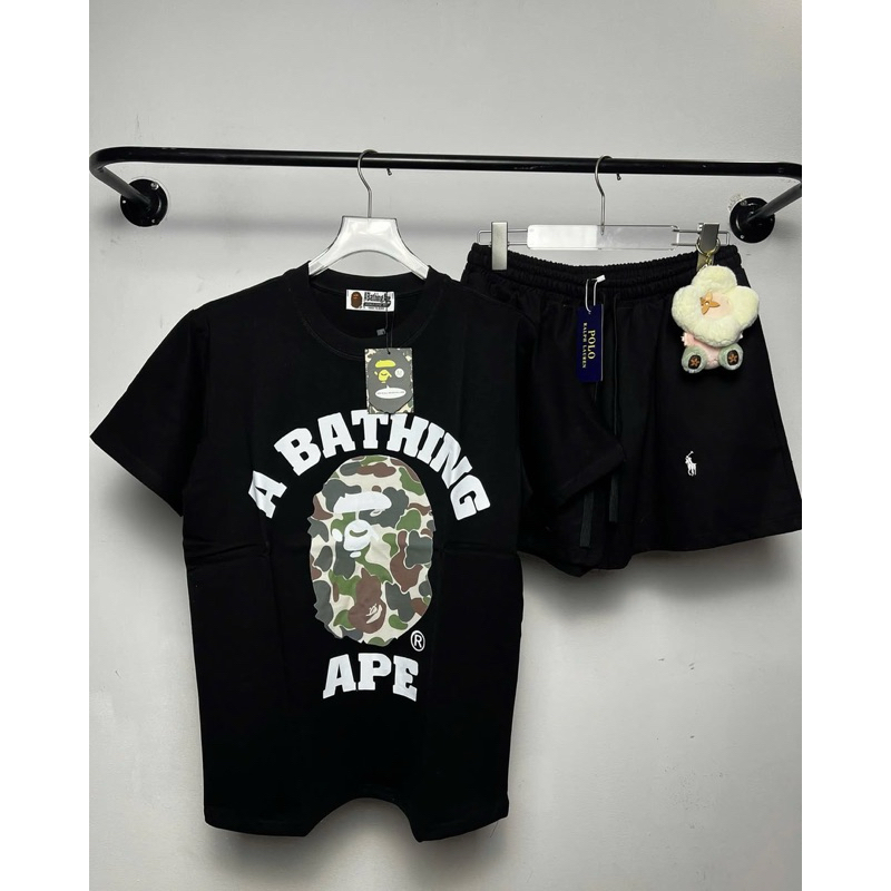 [Tổng Hợp] Mẫu Áo Thun Bape Vải Cotton 2 Chiều Dày Dặn Form Rộng Unisex Nam Nữ