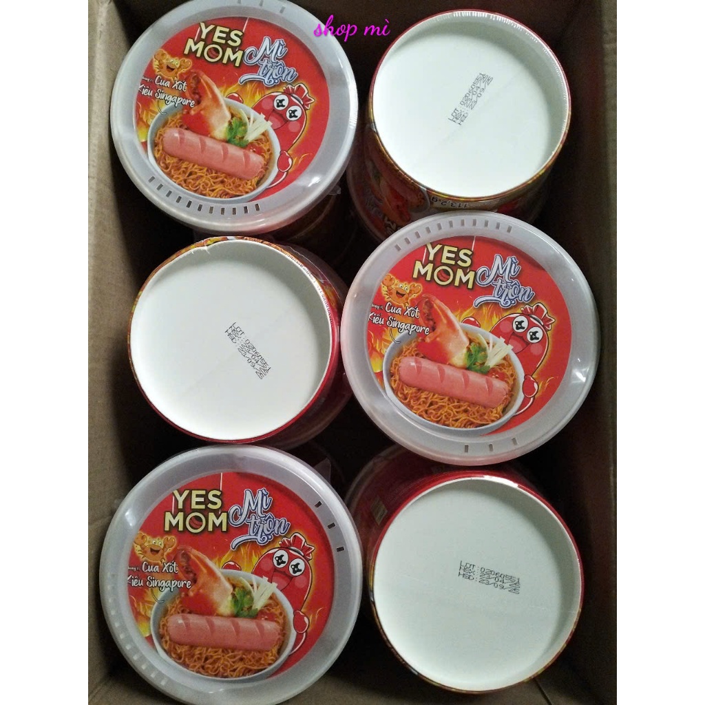(Free ship)Thùng 12 tô Mì trộn xốt cua kiểu Singapore