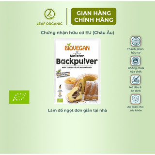 Bột nở làm bánh hữu cơ cao cấp Biovegan túi gói nhỏ 17g tiện lợi