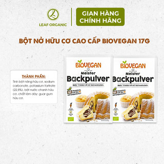 Bột nở làm bánh hữu cơ cao cấp Biovegan túi gói nhỏ 17g tiện lợi