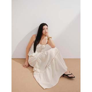Chân váy OLV maxi linen Austin mềm mại bồng bềnh nhiều màu phù hợp đi biển du lịch