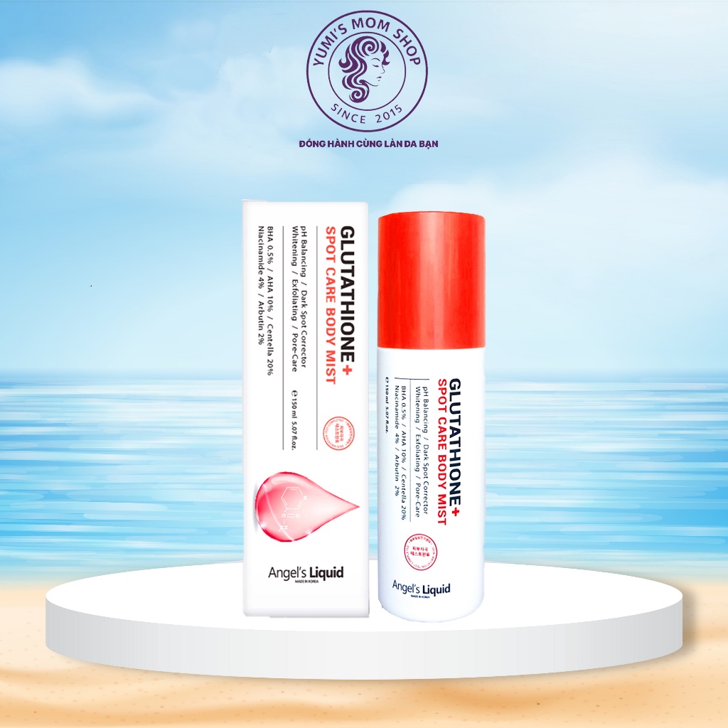 glutathione spot care body mist Xịt giảm Mụn Lưng Angel's Liquid Glutathione + Spot Care Body Mist 150ml