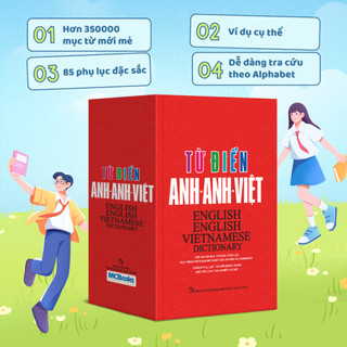 Sách - Từ Điển Anh - Anh - Việt Phiên Bản Bìa Cứng Màu Đỏ - Giải Nghĩa Đầy Đủ Ví Dụ Phong Phú