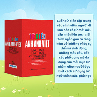 Sách - Từ Điển Anh - Anh - Việt Phiên Bản Bìa Cứng Màu Đỏ - Giải Nghĩa Đầy Đủ Ví Dụ Phong Phú