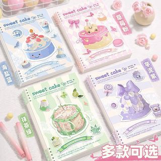 Sổ vở còng bìa lót hoạ tiết bánh ngọt Sweet Cake  + Ruột Giấy BONZAI
