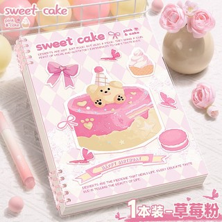 Sổ vở còng bìa lót hoạ tiết bánh ngọt Sweet Cake  + Ruột Giấy BONZAI