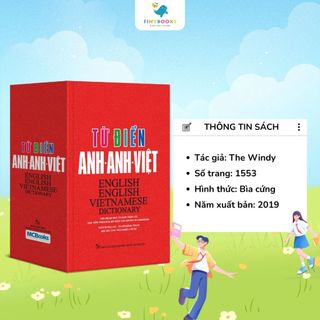 Sách - Từ Điển Anh - Anh - Việt Phiên Bản Bìa Cứng Màu Đỏ - Giải Nghĩa Đầy Đủ Ví Dụ Phong Phú