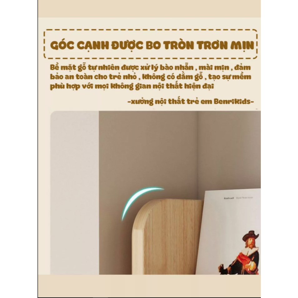 Kệ Sách Gỗ Treo Tường Cho Bé Không Cần Khoan - Giá Sách Montessori Sách, Đồ Chơi - Tiện Dụng, An Toàn, Gỗ Thông Tự Nhiên