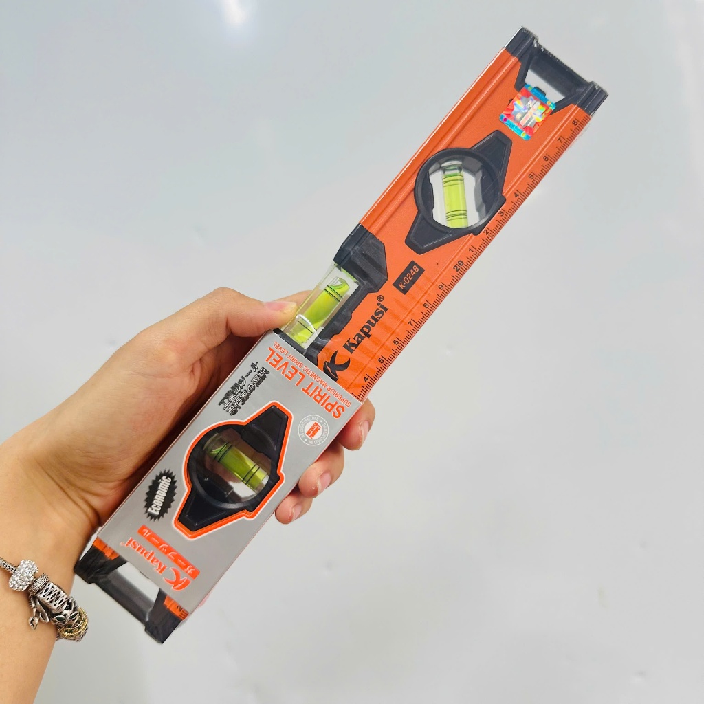 Thước Thủy Cân Bằng Kapusi Cao Cấp, Thước Livo Nhôm Có Từ Tính Đủ Kích Thước 20-60cm