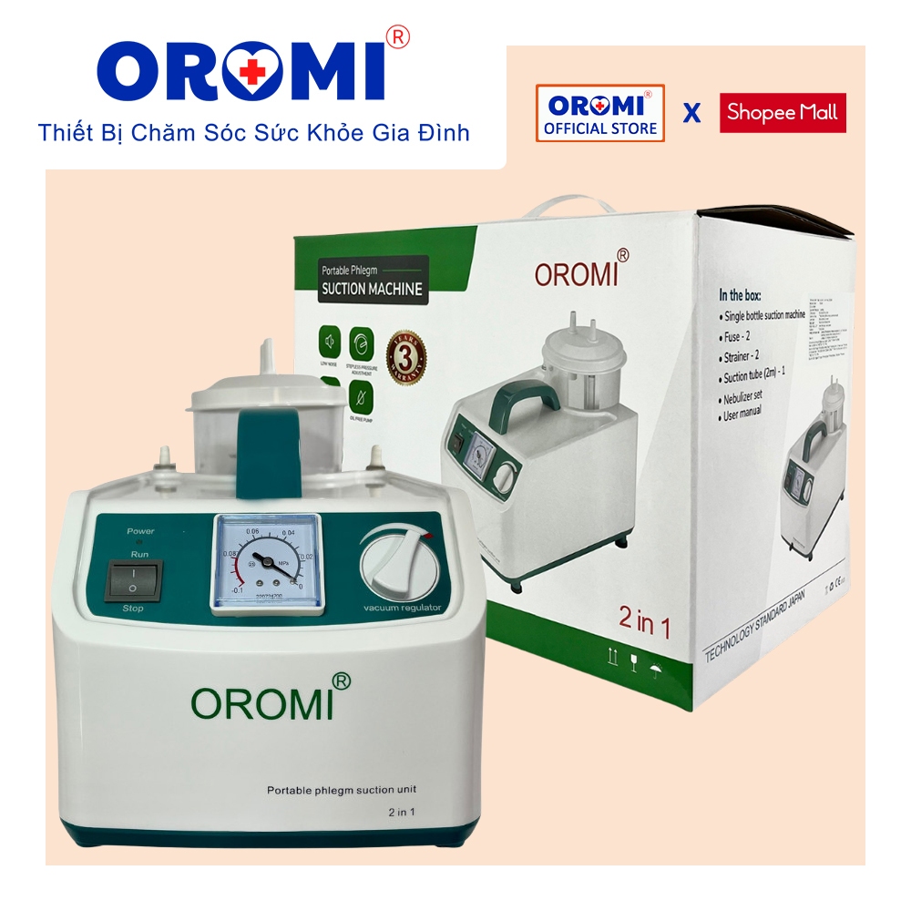 Máy hút dịch 1 bình dành cho người lớn và trẻ em OROMI SS-6A - Bảo hành chính hãng