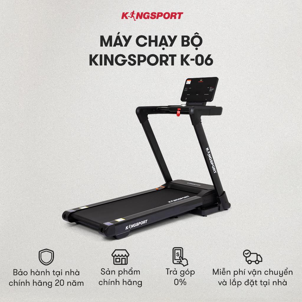 Máy chạy bộ KINGSPORT Legend K-06 Đơn Năng với nâng dốc tự động, động cơ DC tiết kiệm điện