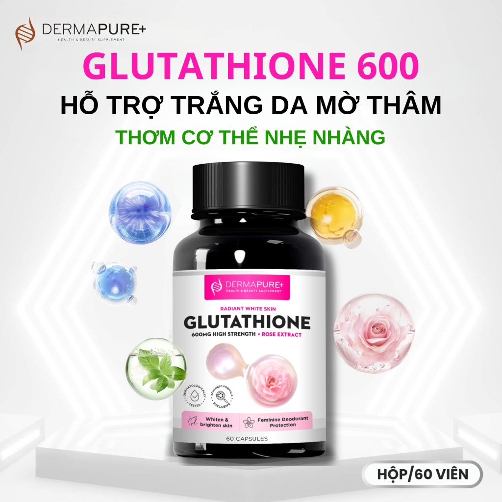 viên trắng da glutathione Viên Nám Glutathione 600 – Giảm Nám Từ Sâu Bên Trong main image 0