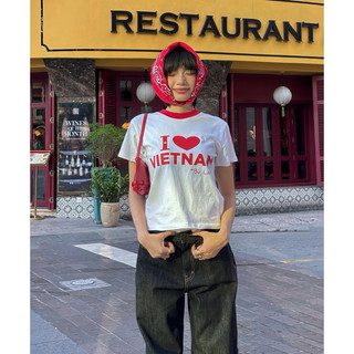 Áo Thun Baby Tee LOVE VIET NAM, Áo Thun Local Brand Unisex Nam Nữ