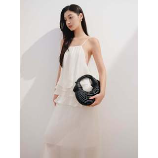Đầm OLV 2 dây tầng bèo chất voan mỏng nhẹ nữ tính Verity nhiều màu phù hợp đi biển đi chơi mùa hè