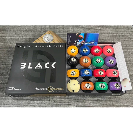 Bộ 16 quả bóng bida lỗ Black Aramith